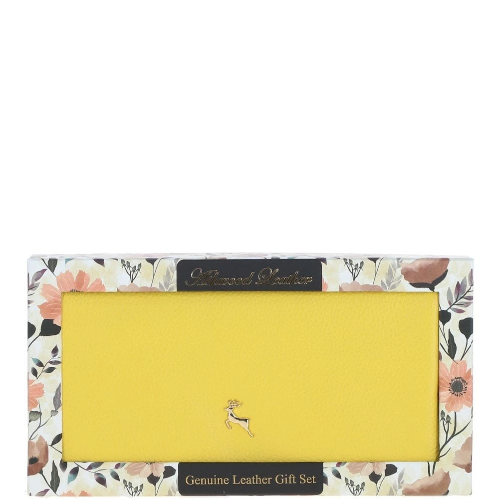 12 Card RFID Protected Leather Purse Aurora Yellow: J-56