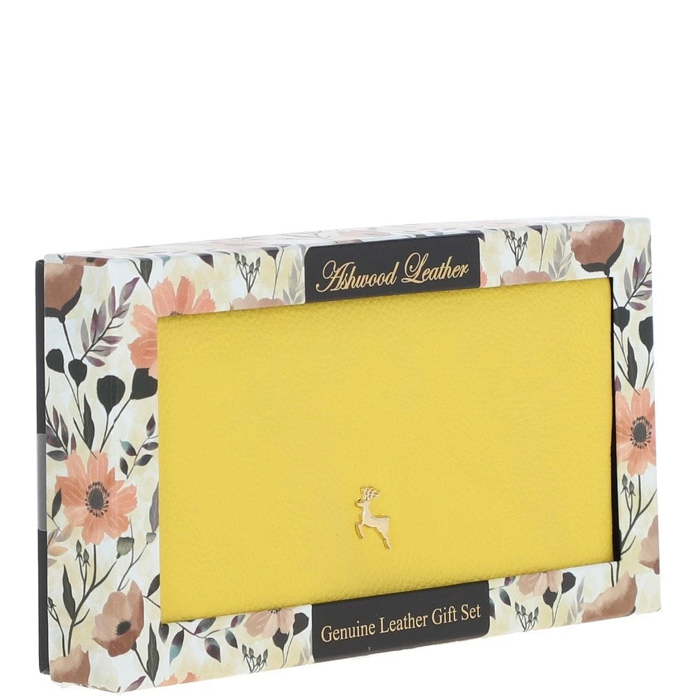 12 Card RFID Protected Leather Purse Aurora Yellow: J-56 - Image 7