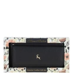 14 Card RFID Protected XL Leather Purse Black: J-54