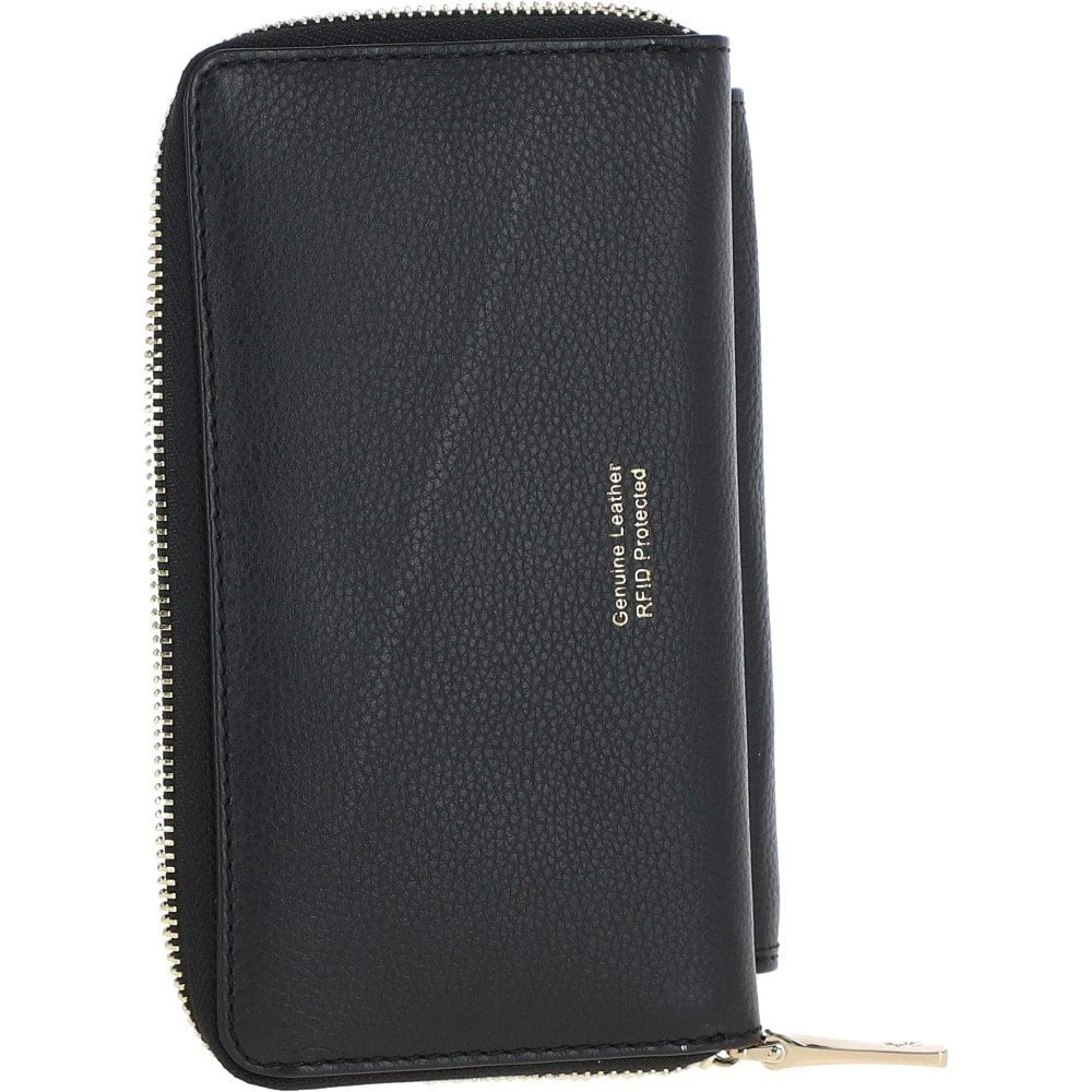 14 Card RFID Protected XL Leather Purse Black: J-54 - Image 4