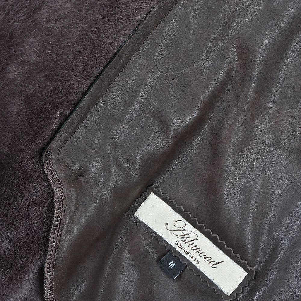 3/4 Hooded Toscana Sheepskin Coat Green : Malaska - Image 5