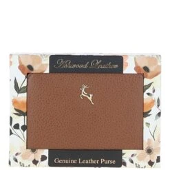 6 Card RFID Protected Zip Around Leather Purse Two Tone Tan: S-5