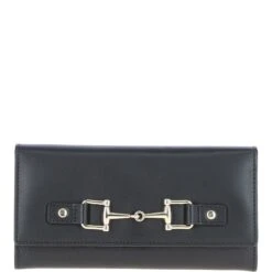 7 Card RFID Protected Large Leather Purse Black: Z-79