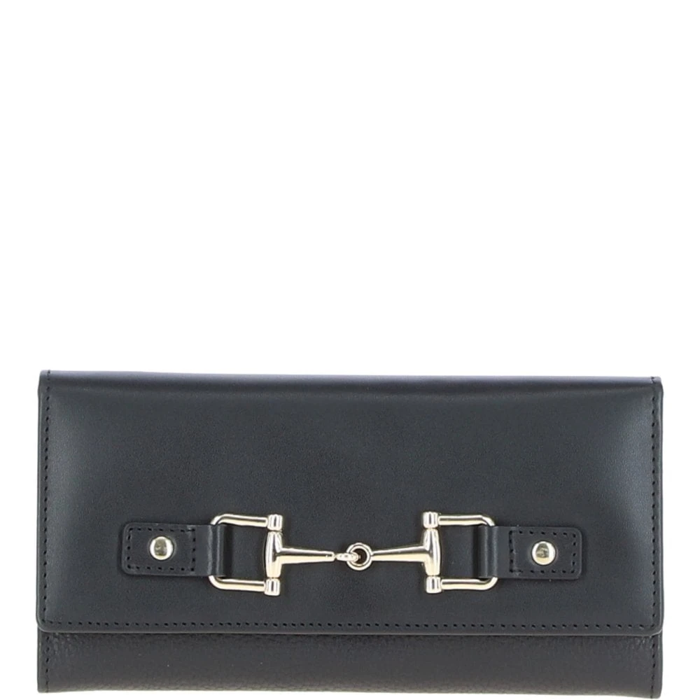 7 Card RFID Protected Large Leather Purse Black: Z-79