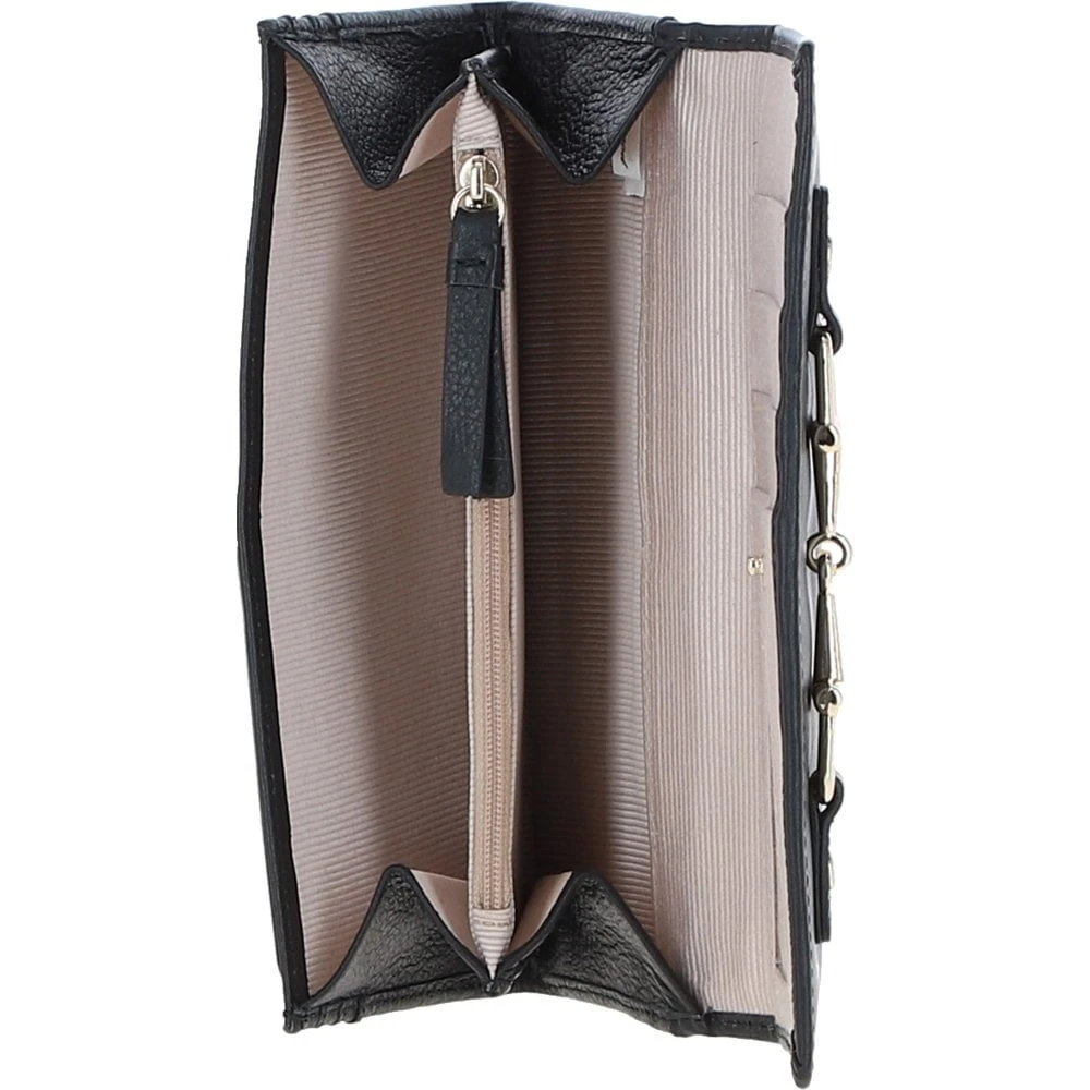 7 Card RFID Protected Large Leather Purse Black: Z-79 - Image 2