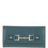 7 Card RFID Protected Large Leather Purse Green: Z-79