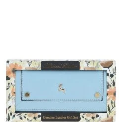 7 Card RFID Protected Large Leather Purse Winter Sky: J-52