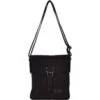 A4 Leather Messenger Bag Black: JP Body Bag
