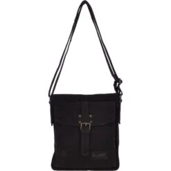 A4 Leather Messenger Bag Black: JP Body Bag