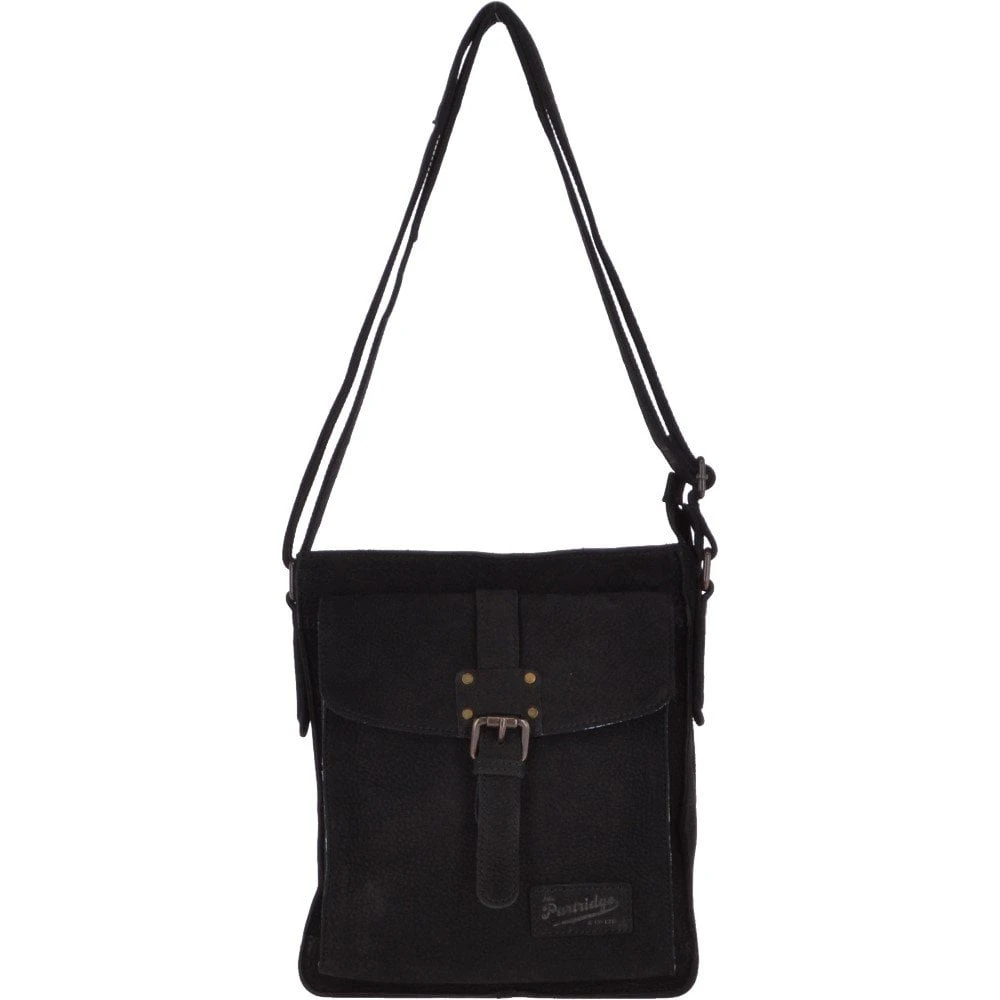A4 Leather Messenger Bag Black: JP Body Bag