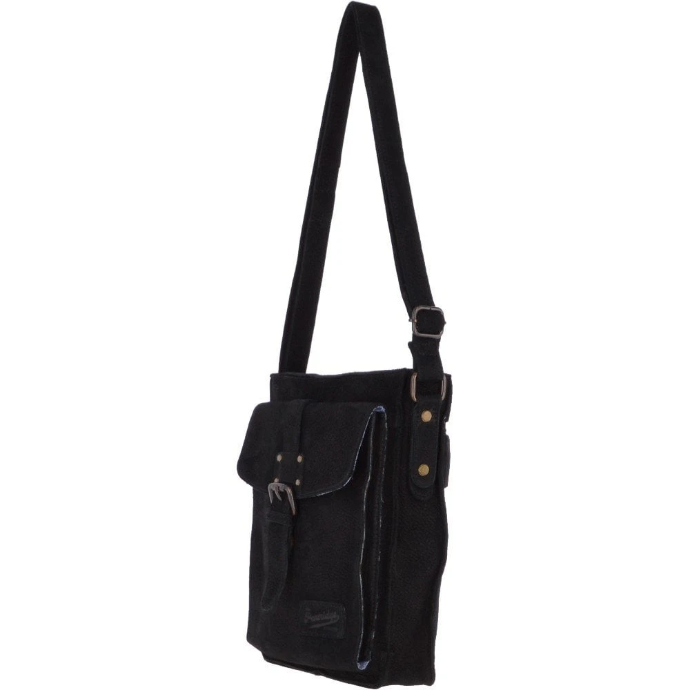 A4 Leather Messenger Bag Black: JP Body Bag - Image 2