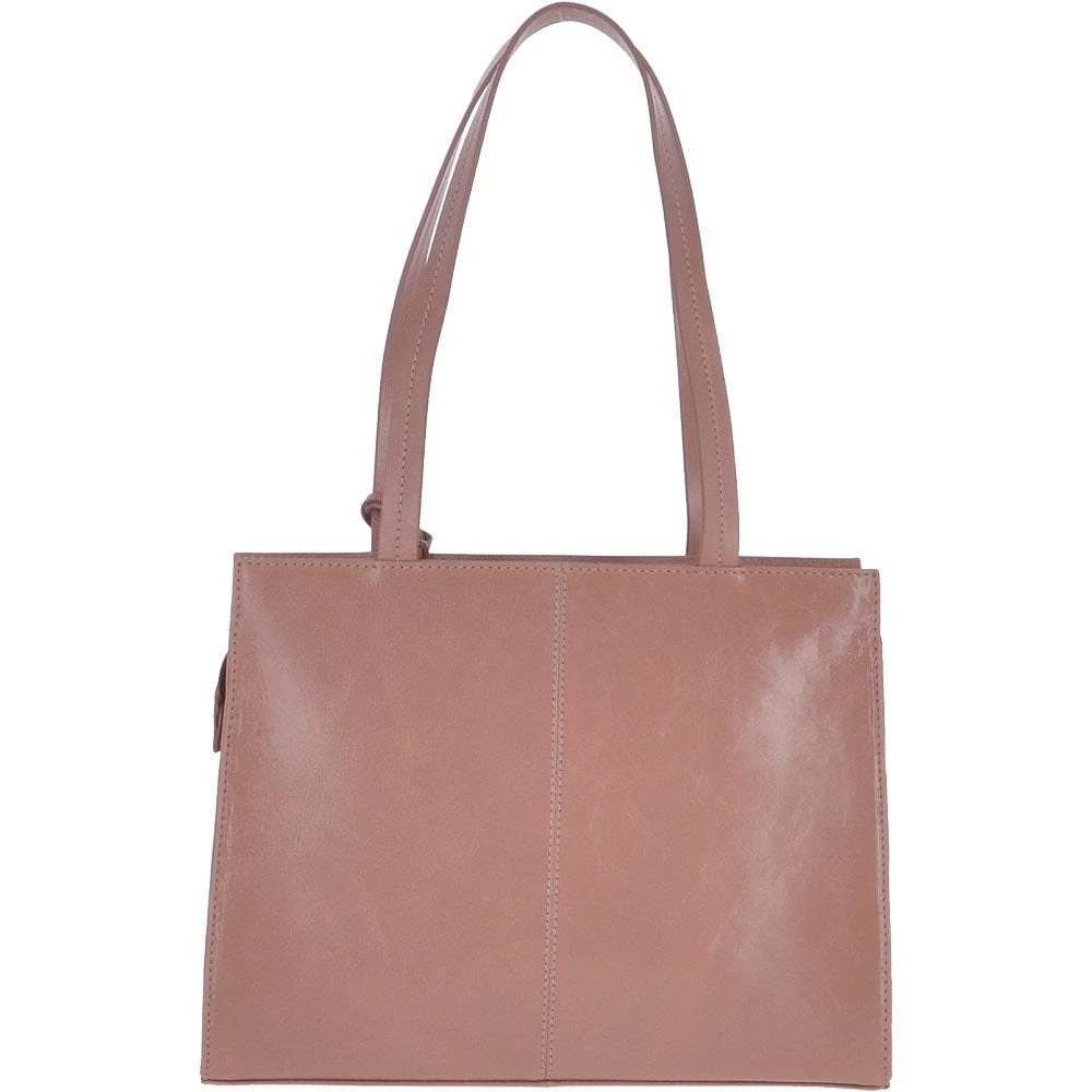 Anatole Zip Top Leather Handbag Lychee – 62687 - Image 3