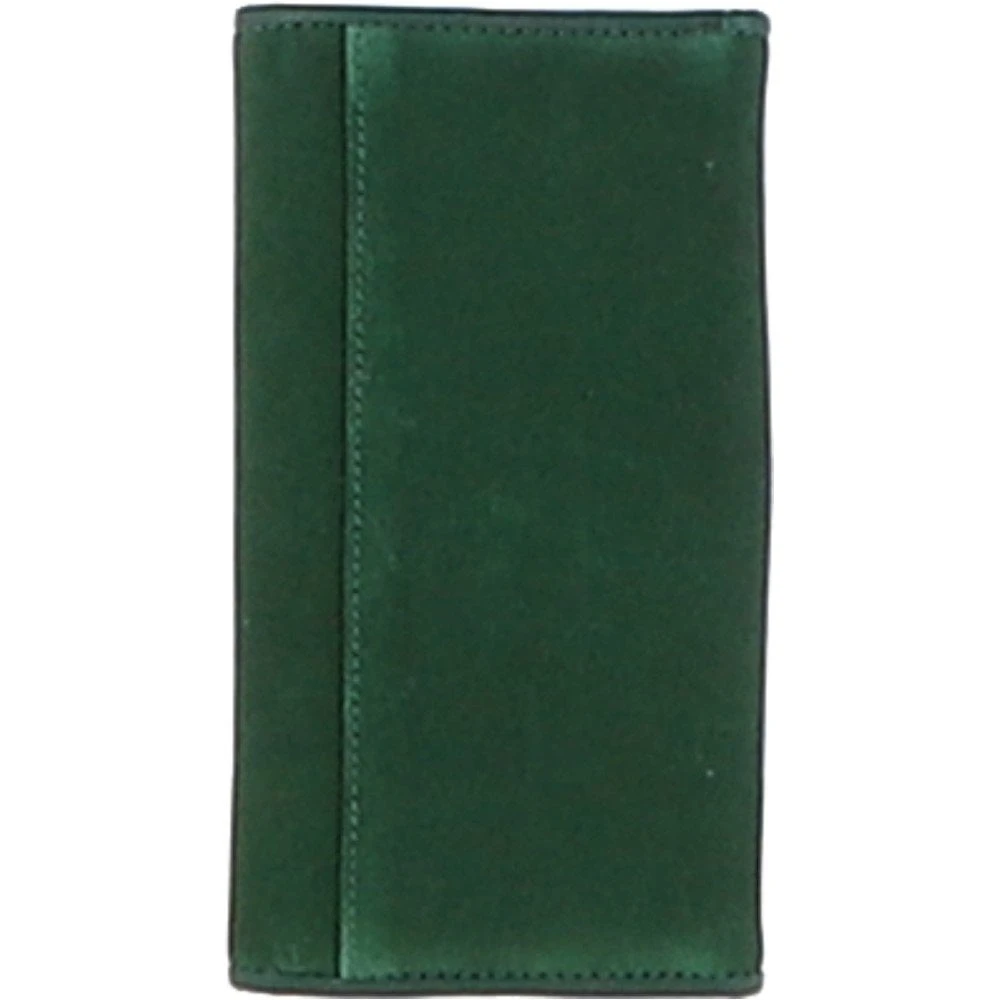 10 Card Suede Leather Purse Green: S-21 - Image 5