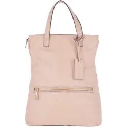 2 In 1 Leather Backpack Handbag Panna Cotta Cream : 62237