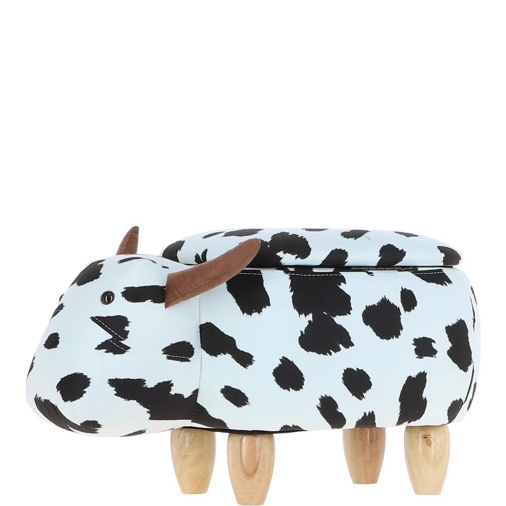Animal Ottomans & Foot Stools Black/White CY-8001-1 NA - Image 2