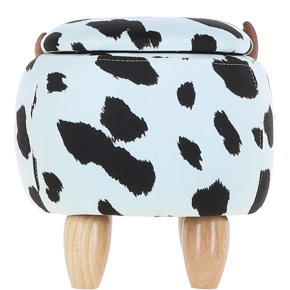 Animal Ottomans & Foot Stools Black/White CY-8001-1 NA - Image 4