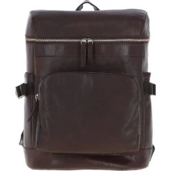 Classic Leather Laptop Rucksack Brandy: Q-45