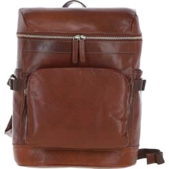 Classic Leather Laptop Rucksack Chestnut: Q-45