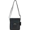 Classic Leather Side Bag Black: Q-41