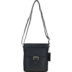 Classic Leather Side Bag Black: Q-41