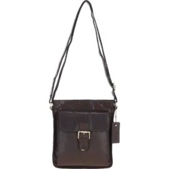 Classic Leather Side Bag Brandy: Q-41