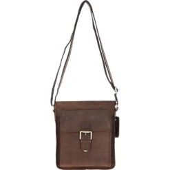 Classic Leather Side Bag Brown: Q-41