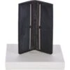 Cow Waxy Large Leather Classic 8 Card Bill-Fold Wallet Black : 1558