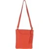 Curve Zip Top Leather Cross Body Bag Orange: 63028