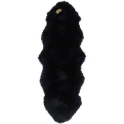 Double Australian Sheepskin Rug Black