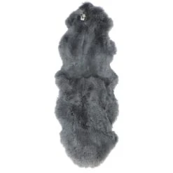 Double Australian Sheepskin Rug Grey