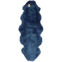 Double Australian Sheepskin Rug Indigo