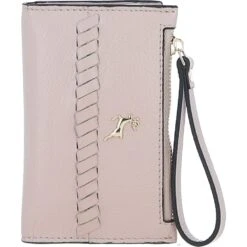 Elegant Ladies' Small Leather Purse Beige: 32056