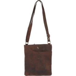Genuine Leather Crossbody Bag Mud/brown: ELA 1497