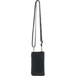 Ladies Leather Phonebag/Purse Black: T-80