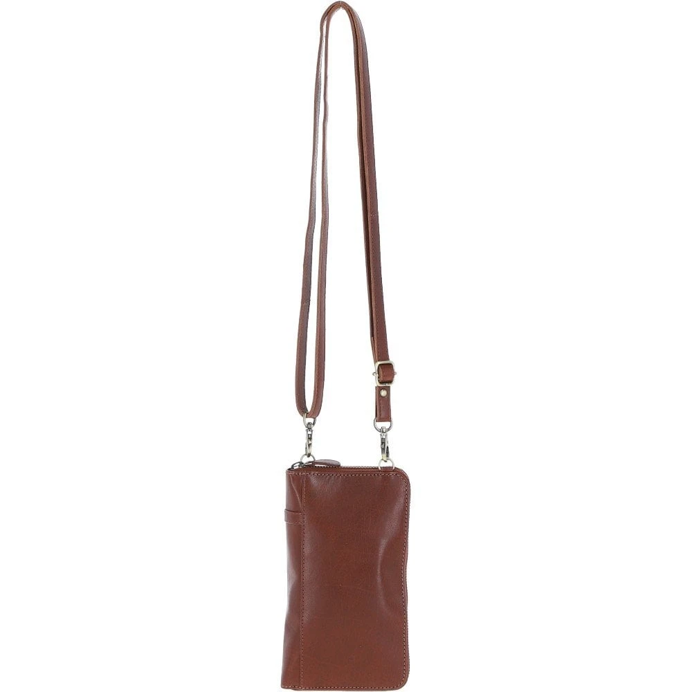 Ladies Leather Phonebag/Purse Chestnut: T-80 - Image 3