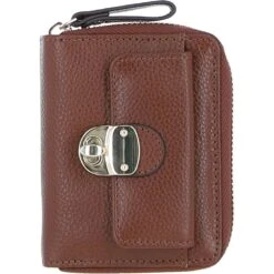 Ladies Leather Purse 2 Tone Tan: 32057