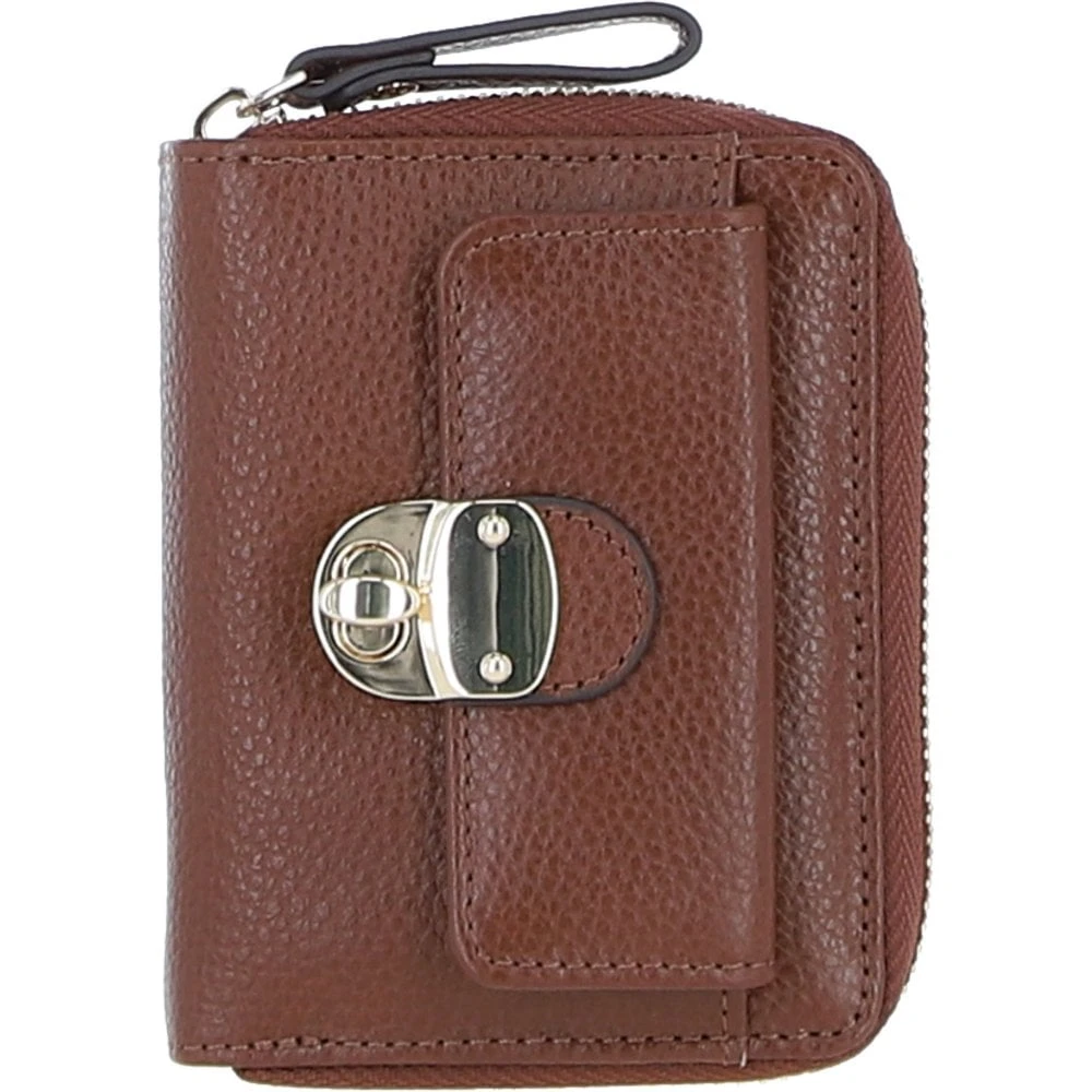 Ladies Leather Purse 2 Tone Tan: 32057