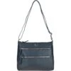 Ladies Leather Shoulder Bag Navy: AJ3 Aintree