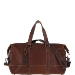 Large Leather Holdall – Brown: FE-01