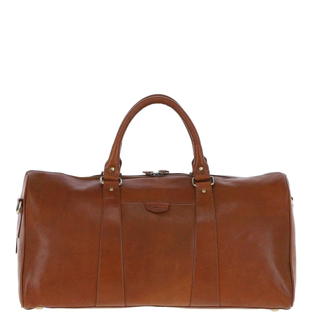 Large Leather Holdall – Honey: T-77 - Image 3