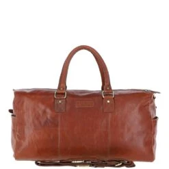 Large Leather Holdall Tan : G-30