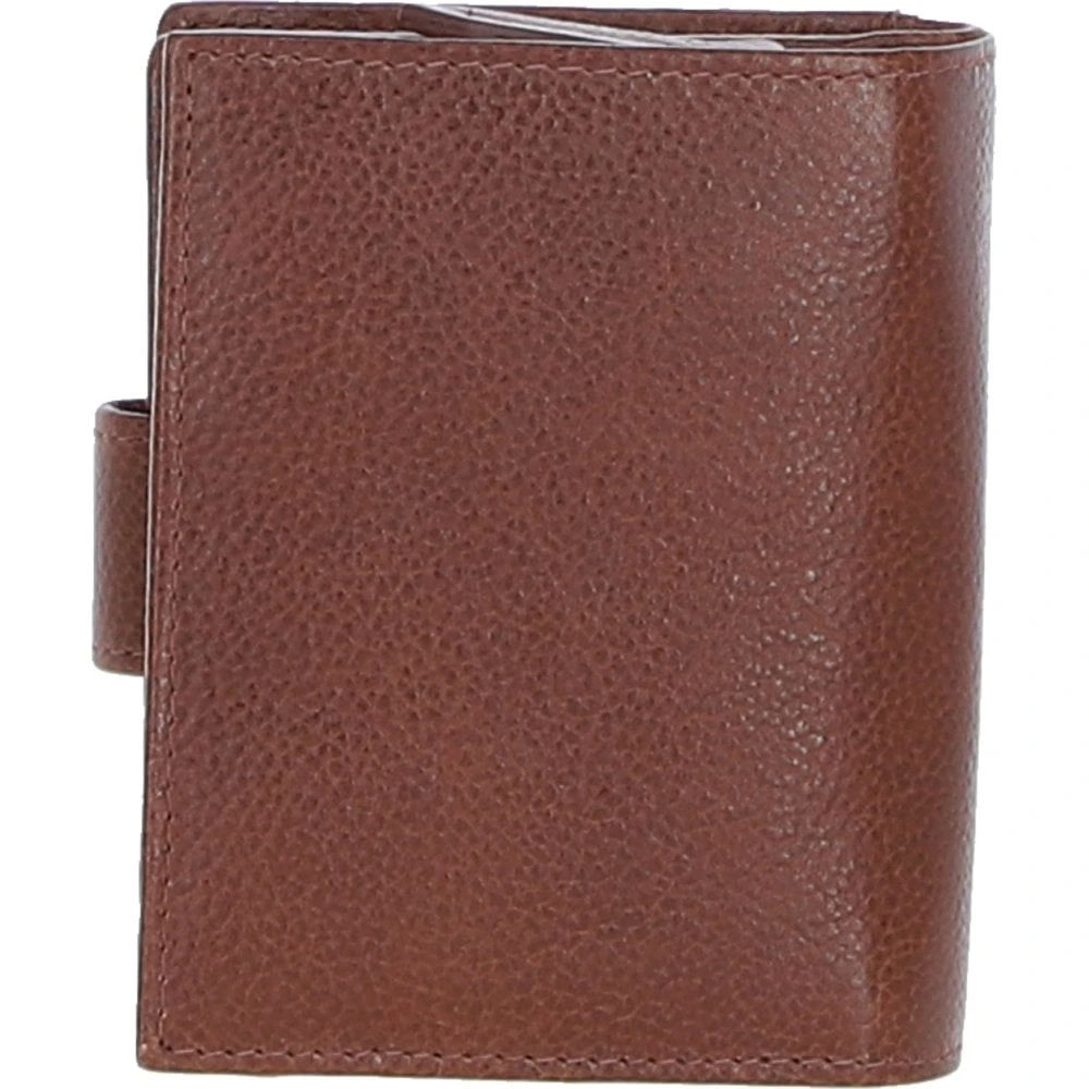 Leather And Harris Tweed Three Compartment Wallet Tan/Navy: TW-12-011-TN - Image 3