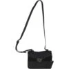 Leather And Suede Small Cross Body Bag Black: 62955