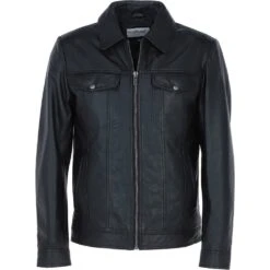 Leather Bomber Jacket Black: 1896 | Becks
