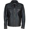 Leather Bomber Jacket Black Ruboff: 1896 | Becks