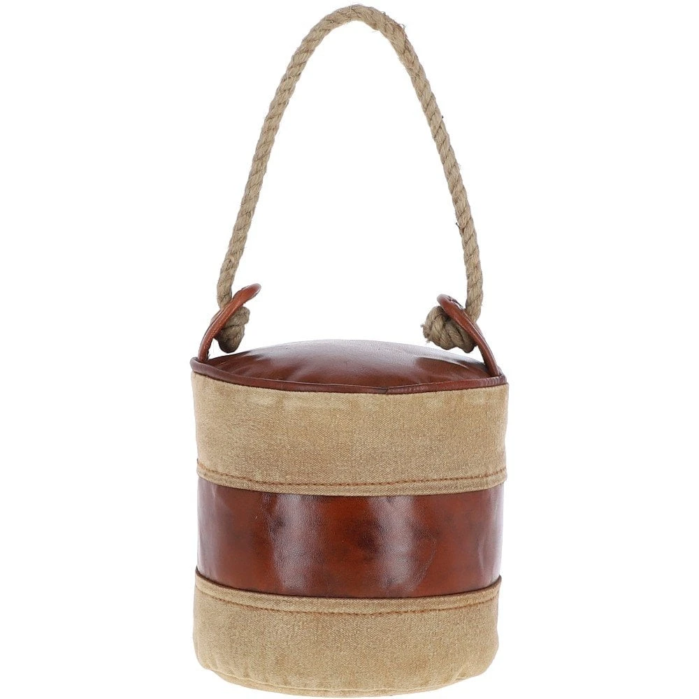 Leather Cotton Door Stopper Brown: KI-026 - Image 3