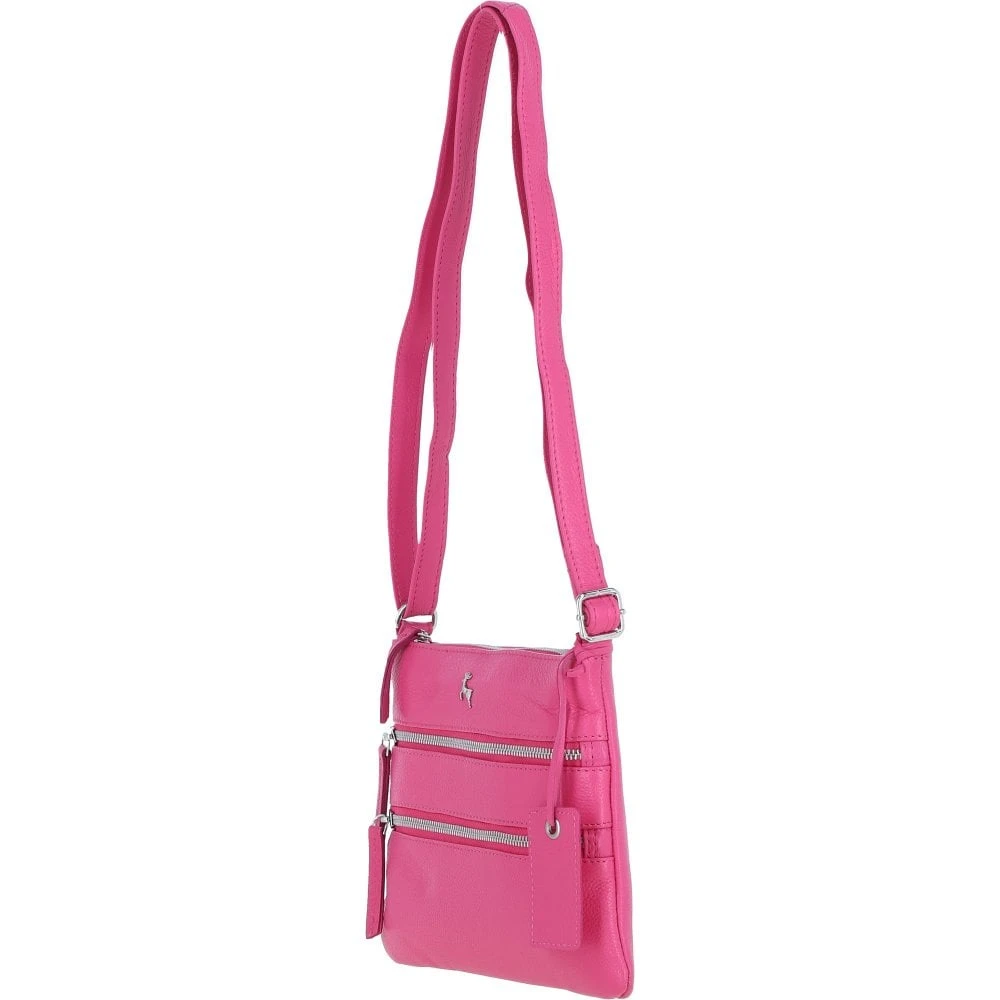 Leather Crossbody Bag Hot Pink: Ayr - Image 2