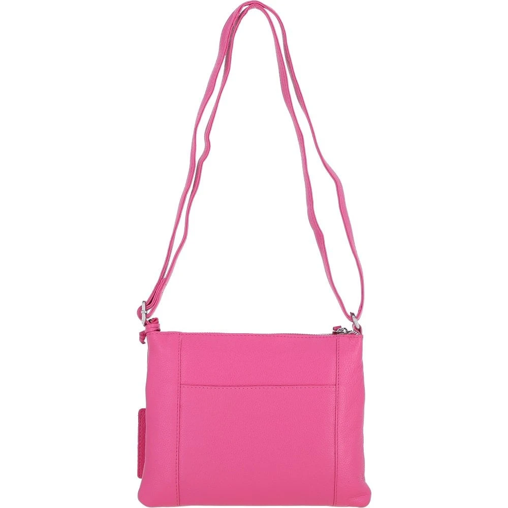 Leather Crossbody Bag Hot Pink: Ayr - Image 3