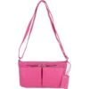 Leather Crossbody Bag Hot Pink: Iverness