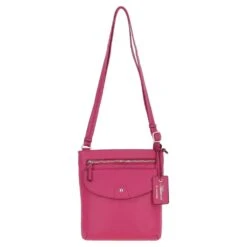 Leather Crossbody Bag Pink: CB-5